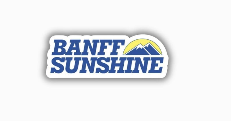 Banff Sunshine Ski Resort Vinyl Printed Sticker - peel and stick image 1