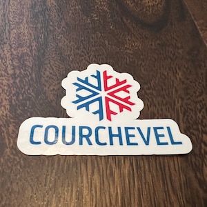 Courchevel Ski Resort Vinyl Printed Sticker - peel and stick