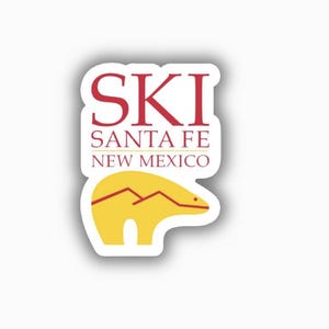 Ski Santa Fe New Mexico Ski Resort Vinyl Printed Sticker - peel and stick