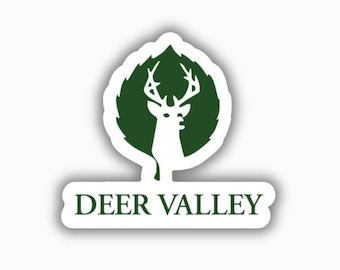 Adesivo stampato in vinile della stazione sciistica di Deer Valley - stacca e attacca