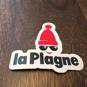 Sticker vinyle imprimé station de ski La Plagne - peel and stick