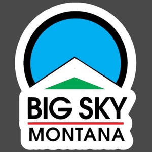 Big Sky Ski Resort vinyl bedrukte sticker - schil en plak