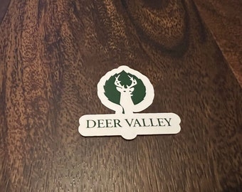 Deer Valley Ski Resort Vinyl Printed Sticker - peel and stick