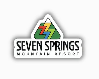 7 Springs Ski Resort Vinyl Printed Sticker - peel and stick Seven Springs