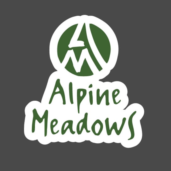 Alpine Meadows Ski Resort Vinyl Printed Sticker - peel and stick