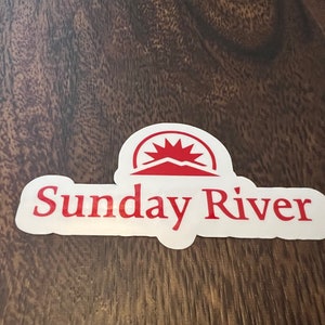Sonntag River Ski Skiort Vinyl Aufkleber - Schälen und Aufkleben