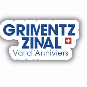 Vinylbedrukte sticker Grimentz Zinal Ski Resort - loslaten en plakken