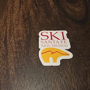 Adesivo impresso em vinil da estação de esqui Ski Santa Fe Novo México - descasque e cole