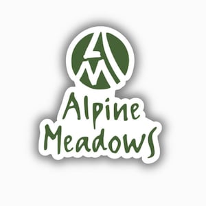 Alpine Meadows Ski Resort Vinyl Printed Sticker - peel and stick