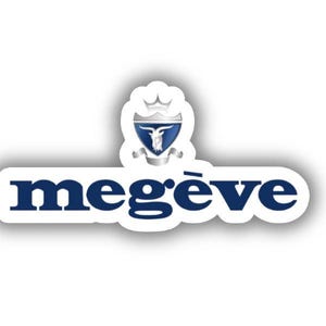 Megeve Ski Resort Vinyl Printed Sticker - peel and stick