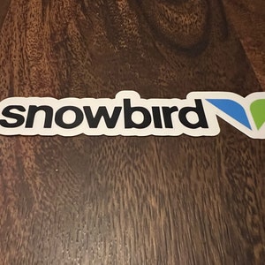Autocollant imprimé en vinyle pour station de ski Snowbird - peel and stick