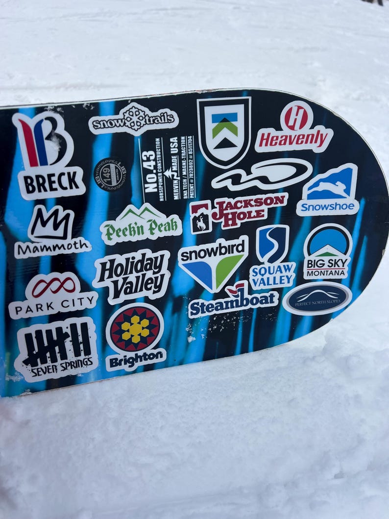 Banff Sunshine Ski Resort Vinyl Printed Sticker - peel and stick image 2