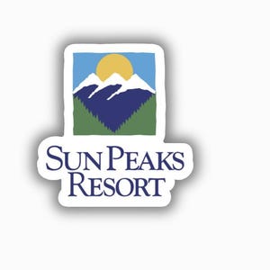 Sun Peaks Ski Resort Vinyl Printed Sticker - peel and stick