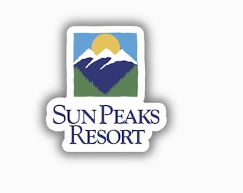 サンピークススキーリゾートビニールプリントステッカー - 剥がして貼るだけ