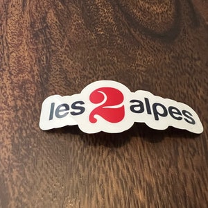 Sticker vinyle imprimé station de ski des 2 Alpes - peel and stick
