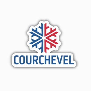 Naklejka winylowa z nadrukiem ośrodka narciarskiego Courchevel – odklej i przyklej