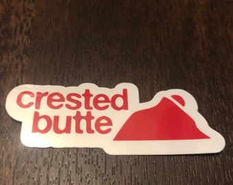 Crested Butte Ski Resort Vinyl Printed Sticker - peel and stick