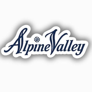 Alpine Valley Ski Resort Vinyl Printed Sticker - peel and stick