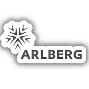 Ski Arlberg Ski Resort Vinyl Printed Sticker - peel and stick Lech Zurs St Anton Schröcken Warth St Christoph Stuben