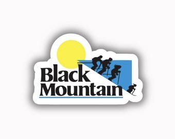 Black Mountain Ski Resort Vinyl Printed Sticker - peel and stick