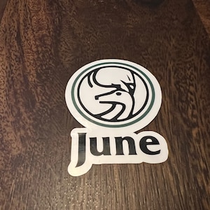 Adesivo impresso em vinil do June Mountain Ski Resort - descasque e cole