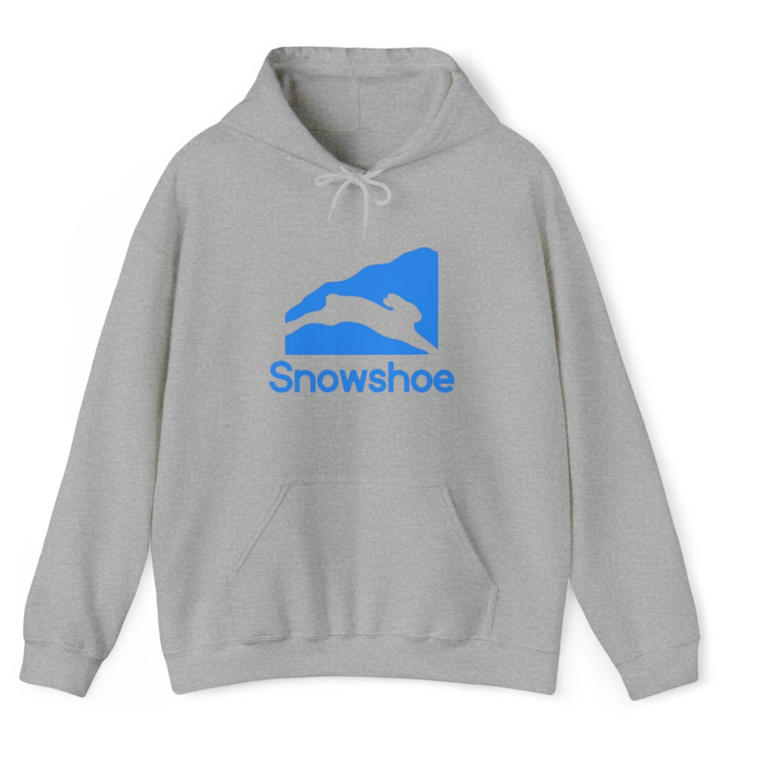 Snowshoe Ski Resort Hooded Sweatshirt Gildan Hoodie Sport Gray Adult