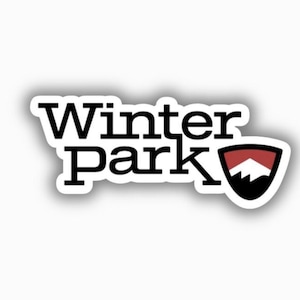 Vinilo adhesivo impreso de la estación de esquí de Winter Park: despegable y autoadhesivo