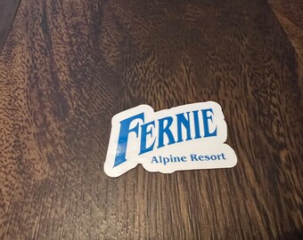 Fernie Alpine Ski Resort Vinyl Printed Sticker - peel and stick