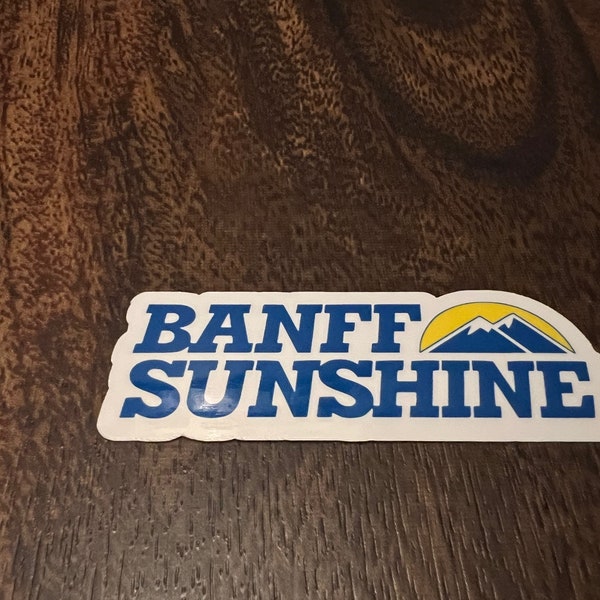 Banff Sunshine Ski Resort Vinyl Printed Sticker - peel and stick