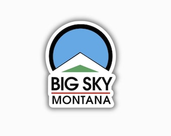 Big Sky Ski Resort Vinyl Printed Sticker - peel and stick
