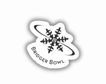 Bridger Bowl Ski Resort Vinyl Printed Sticker - peel and stick