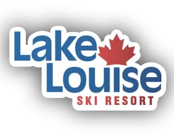 Lake Louise Ski Resort Vinyl Printed Sticker - peel and stick