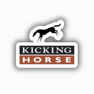 Autocollant imprimé en vinyle pour station de ski Kicking Horse - peel and stick