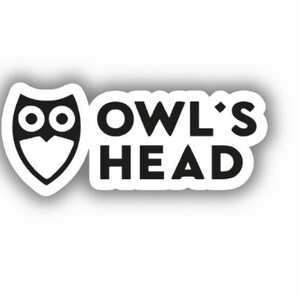 Adhesivo de vinilo impreso de la estación de esquí Owl's Head: despega y pega
