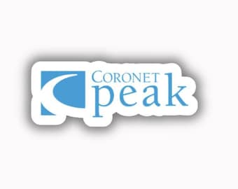 Coronet Peak Skiort Vinyl Aufkleber - Schälen und Aufkleben