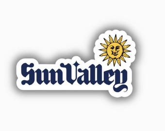 Sun Valley Ski Resort Vinyl Printed Sticker - peel and stick