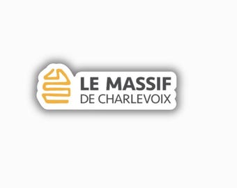 Adesivo stampato in vinile della stazione sciistica Le Massif de Charlevoix - stacca e attacca