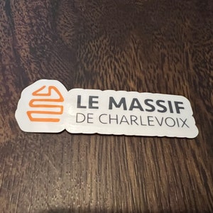 Autocollant imprimé en vinyle pour station de ski Le Massif de Charlevoix - peel and stick