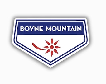 Adhesivo de vinilo impreso de la estación de esquí de Boyne Mountain (despegable y pegable)