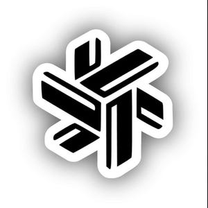 Vinylbedrukte sticker North Star Ski Resort - afpellen en plakken