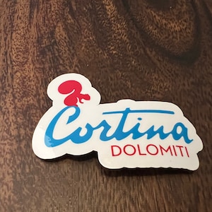 Naklejka winylowa z nadrukiem Cortina Dolomiti Ski Resort - odklej i przyklej