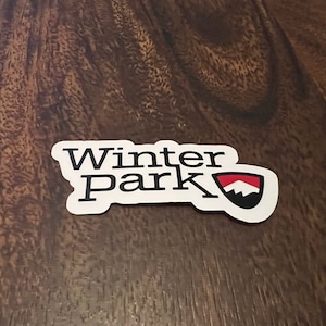 Adesivo impresso em vinil do Winter Park Ski Resort - descasque e cole