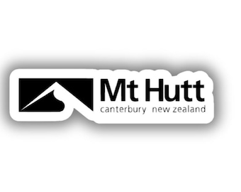 Mt Hutt Ski Resort Vinyl Printed Sticker - peel and stick