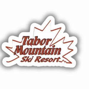 Adhesivo de vinilo impreso para la estación de esquí Tabor Mountain Canada (despegable y pegable)