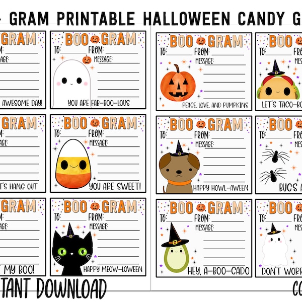 Halloween Boo Gram Printable Etsy halloween-boo-gram-printable-etsy
