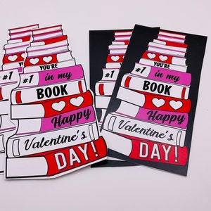 PRINTABLE  Love Stacks Bookmark Valentine Card Favor  Easy DIY Valentine Cards  From Teacher to Friends  Classroom Favor
