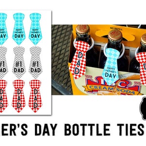 PRINTABLE  Bottle Father&#39;s Day Tie Print Out   Tags For Bottles