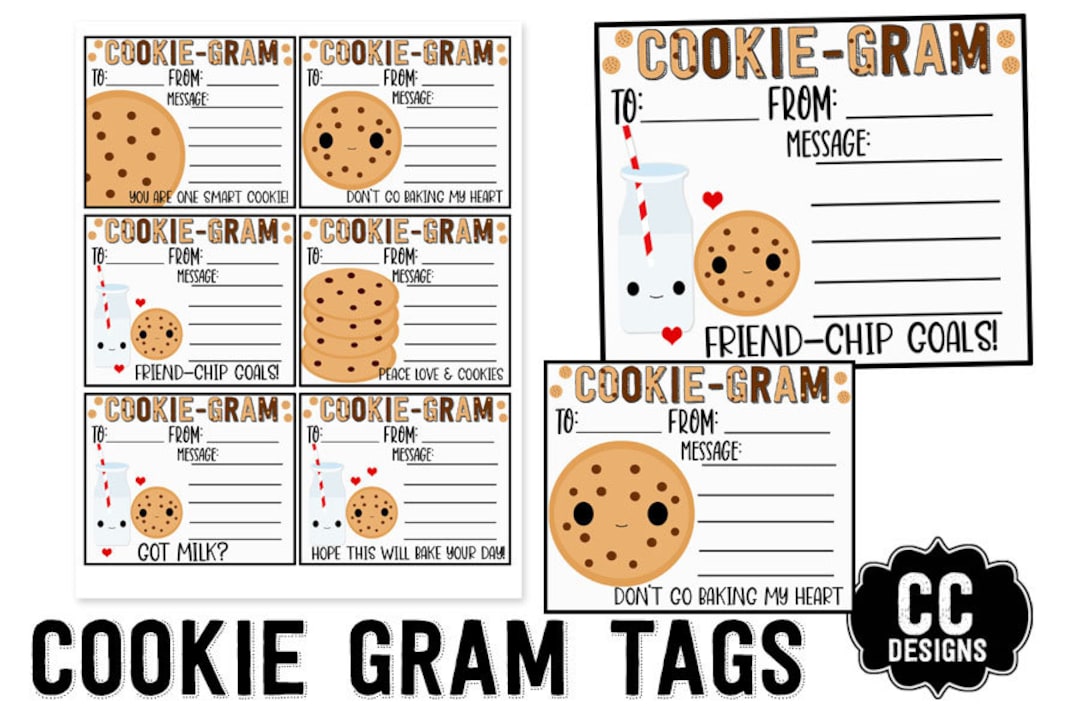 PRINTABLE Cookie Grams PTO Classroom Tags Cookie Sale Tags Classroom