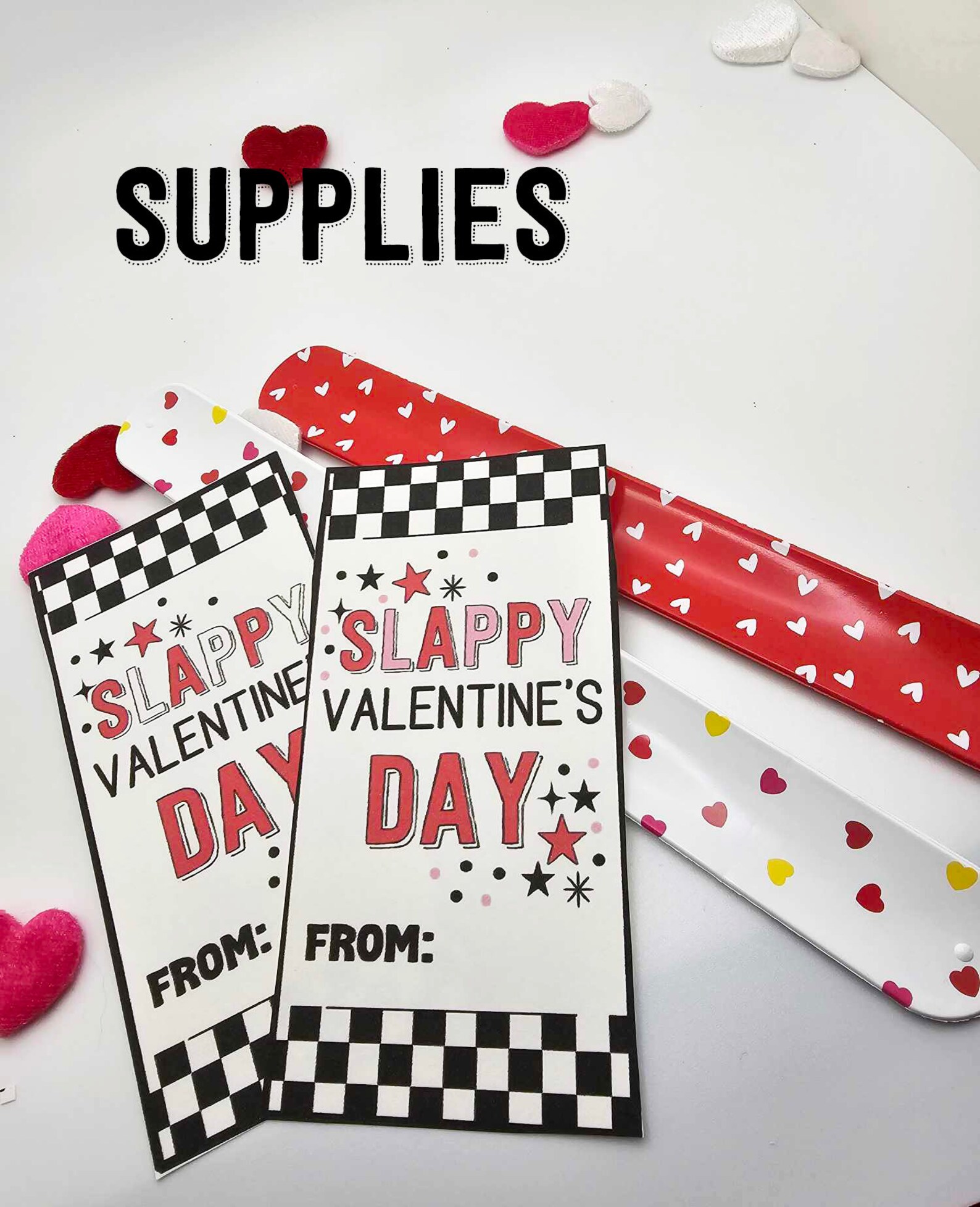 PRINTABLE Bracelet Valentine Printable Slap Bracelet Valentine's Day ...