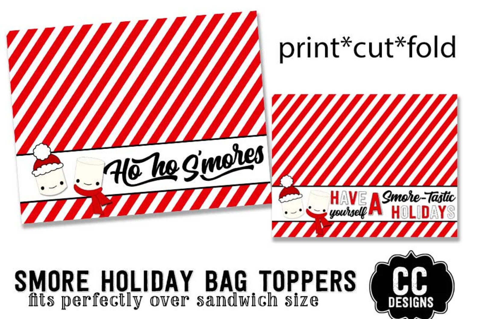 PRINTABLE Smore Tastic Bag Toppers Ziploc Bag Topper Treat Etsy